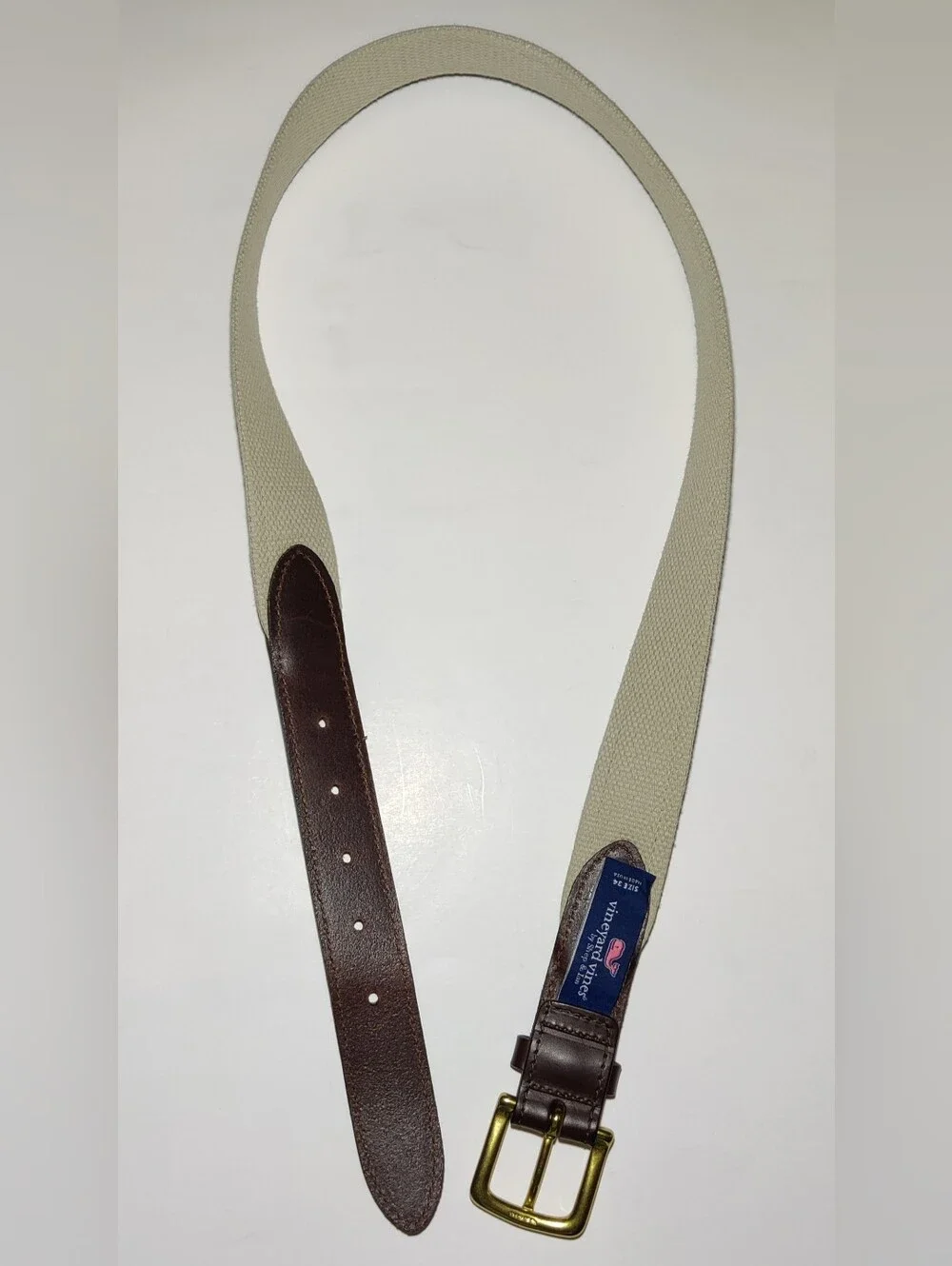 Vineyard Vines Pittsburgh Pirates Needlepoint Belt 34 Canvas Leather Solid Brass